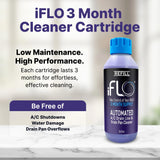 iFLO® Smart A/C Drain Line Cleaner and Drain Pan Cleaner Cartridge, Fast-Acting, Long-Lasting HVAC System Solution for Tough Clogs & Buildup, 3-Month