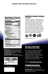 Terrasoul Superfoods Organic Maqui Berry Powder, 8 Oz (Pack of 2), Freeze-Dried, Antioxidant-Rich Superfood for Smoothies, Desserts, and Immune