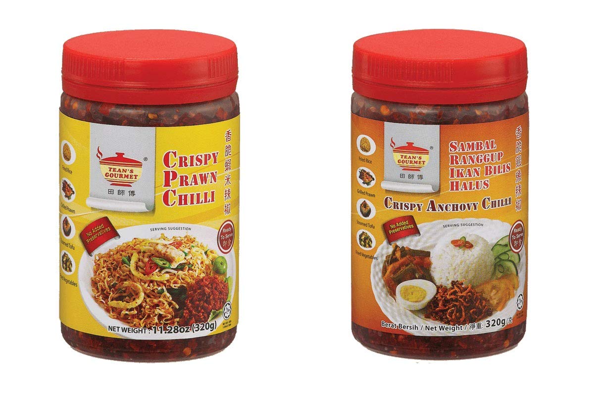 Combo Pack: 1 Each Tean Gourmet Crispy Prawn Chili Tean Gourmet Crispy Anchovy Chili - 11.28oz
