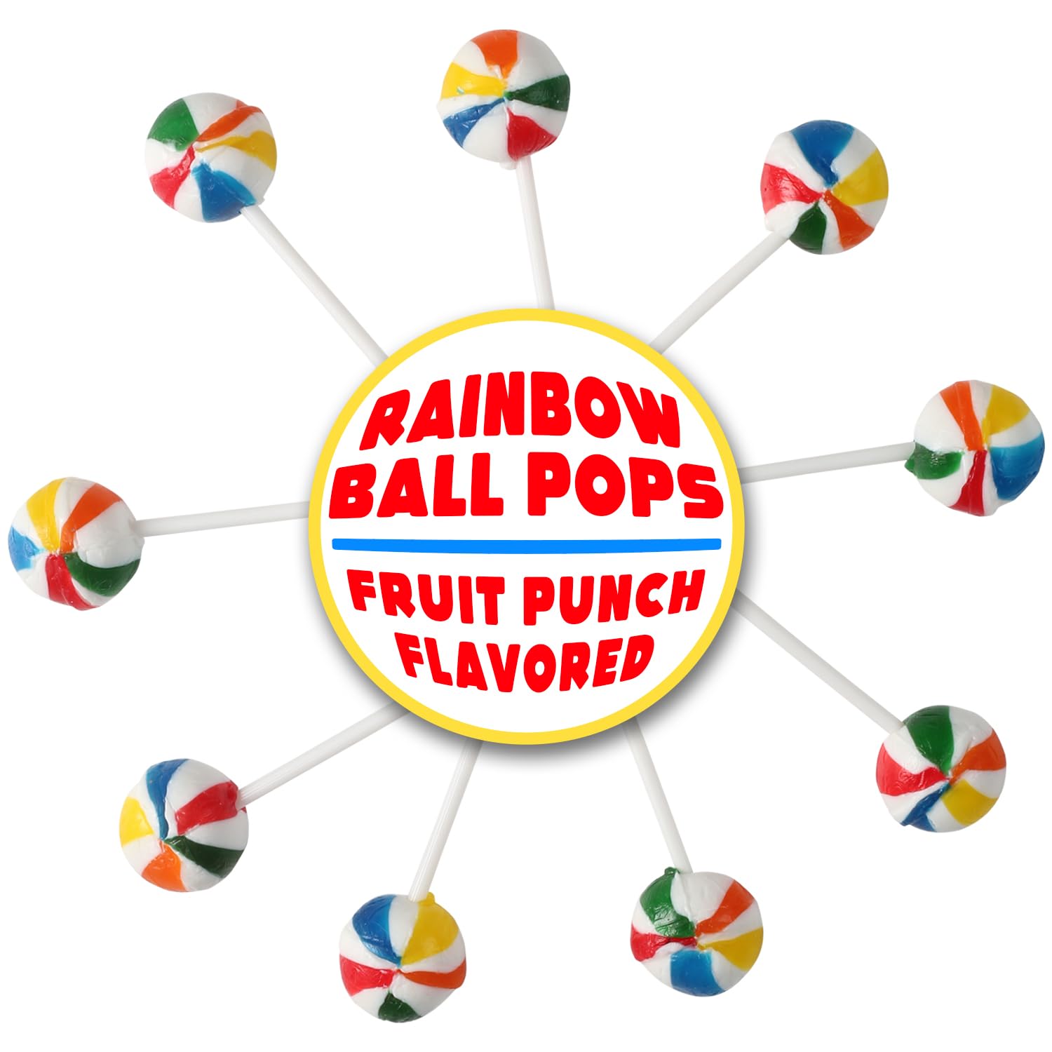 Swirleey Rainbow Lollipops - 5 Pounds - Bulk Lollipops - Individually Wrapped Round Hard Candy Suckers for Kids, Classrooms, Party Favors, Goodie