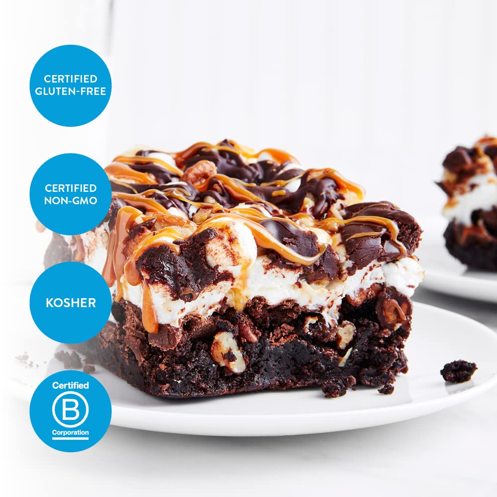 King Arthur Gluten-Free Fudge Brownie Mix, Certified Gluten-Free, Non-GMO Project Verified, Certified Kosher, 17 Oz