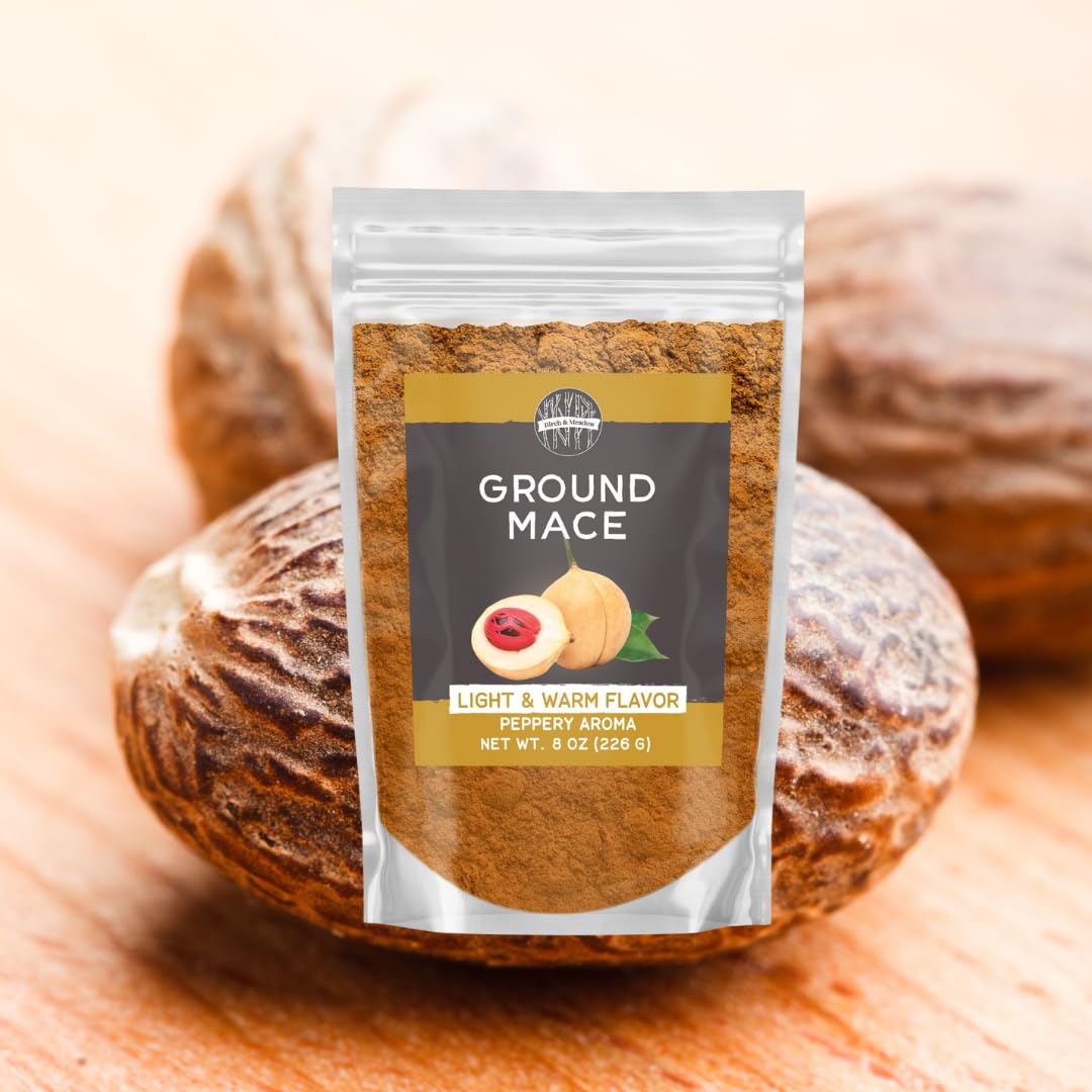 Birch & Meadow Ground Mace, 8 oz, Warm Spice, Hints of Nutmeg, Curries & Desserts