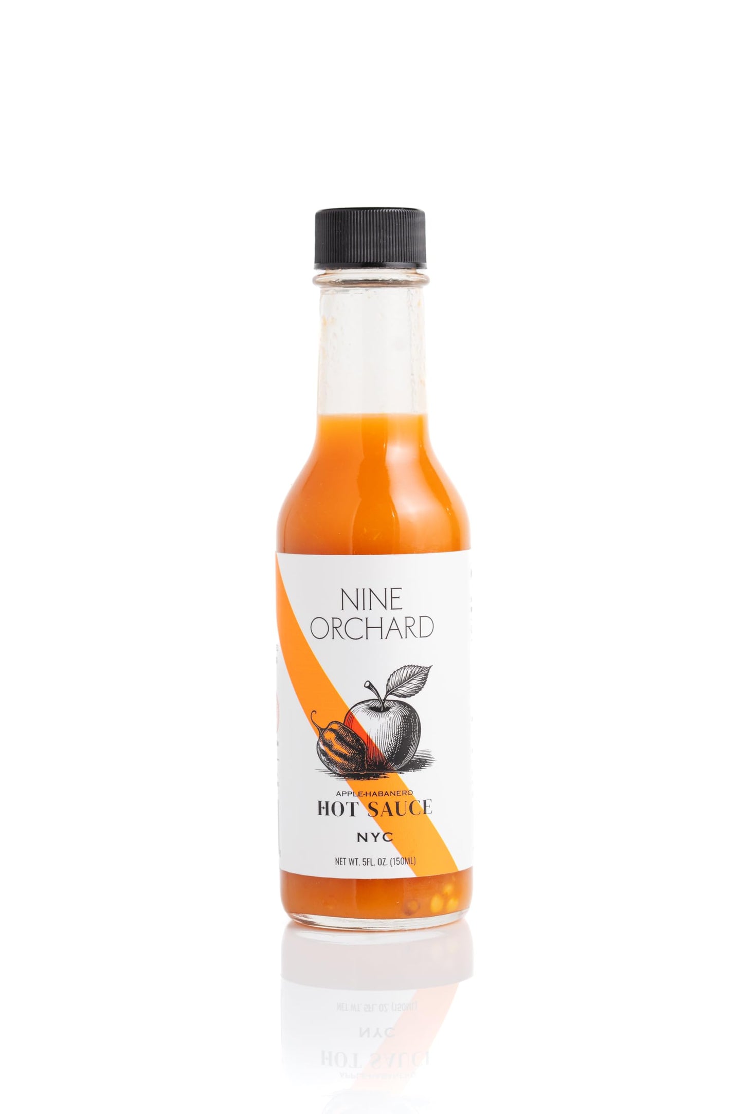 Nine Orchard Apple Habanero Hot Sauce, 5 fl oz, 2 Pack Gluten-free | All-natural ingredients | No artificial preservatives | Small-batch crafted