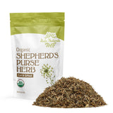 Halo Naturals Organic Shepherd's Purse Herb Cut & Sifted, 4 Ounces (Capsella bursa pastoris) USDA Certified | Resealable Pouch| Packaged in The USA