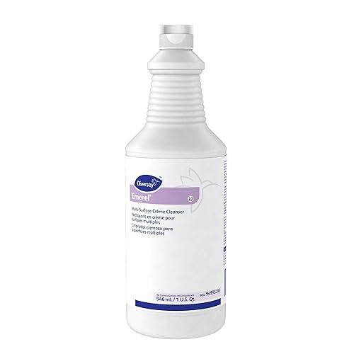 Diversey 94995295 Emerel Multi-Surface Creme Cleanser, Mild Abrasive Cleaner for Restroom and Hard Surfaces, Squeeze Bottle, Ready-to-Use, Fresh