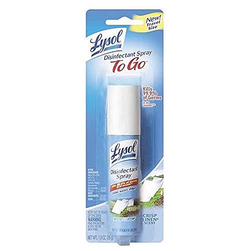 Lysol Disinfectant Spray To Go, Crisp Linen, 1 Ounce