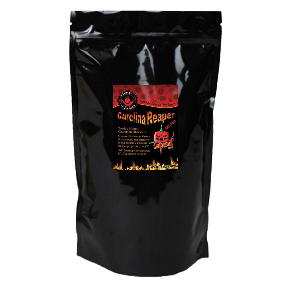 Fiery Farms Carolina Reaper Flakes - 1Lb (16 oz) Bulk - 1.5M to 2M SHUs Extremely Hot Red Chili Pepper Flakes, Pure, No Additives