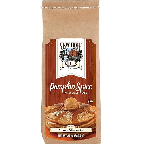 Pumpkin Spice Pancake Mix by New Hope Mills, Fall Flavors for Delicious Breakfasts - 24oz