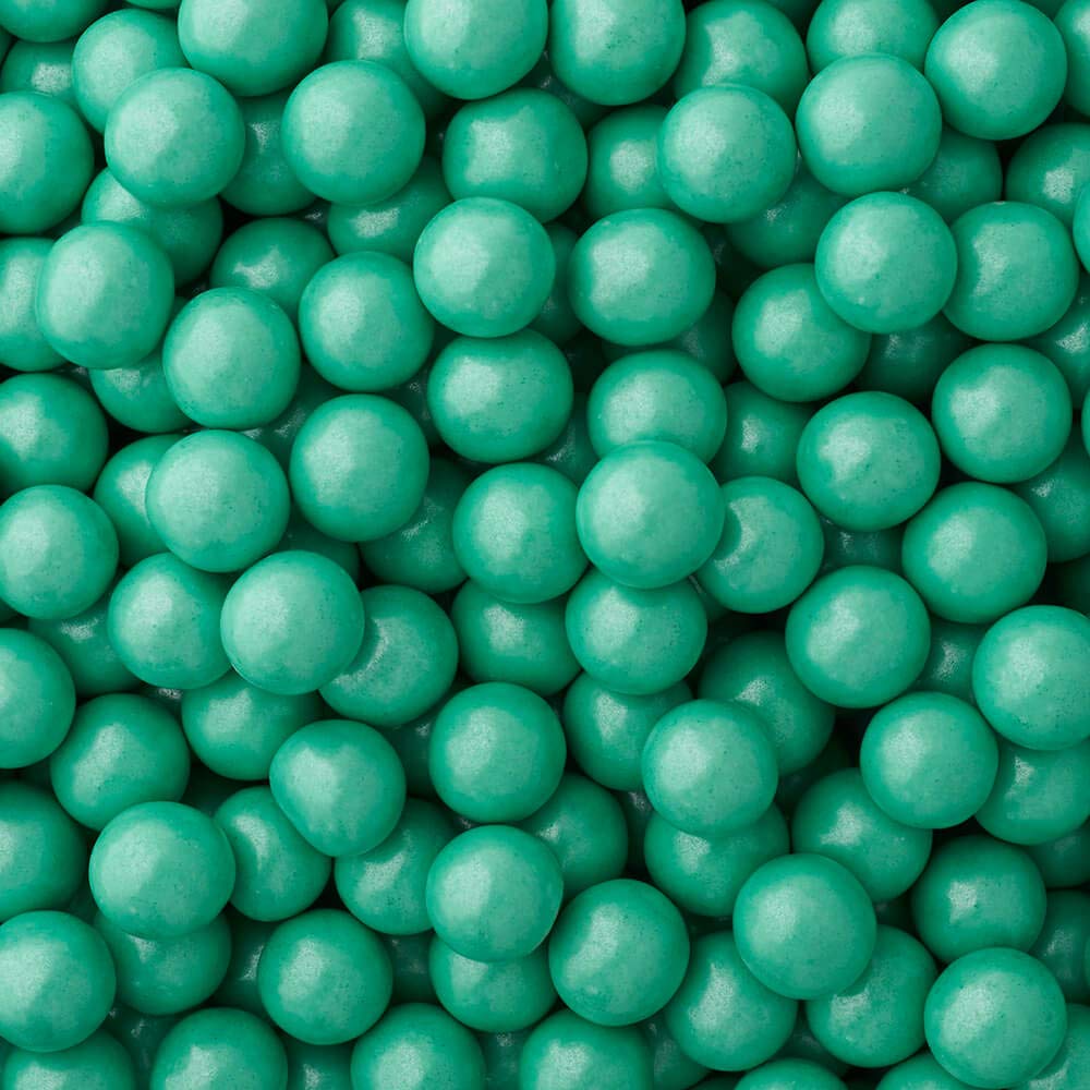 Color It Candy Shimmer Turquoise Sixlets 14 Oz Stand Up Bag - Perfect For Table Centerpieces, Weddings, Birthdays, Candy Buffets, & Party Favors.