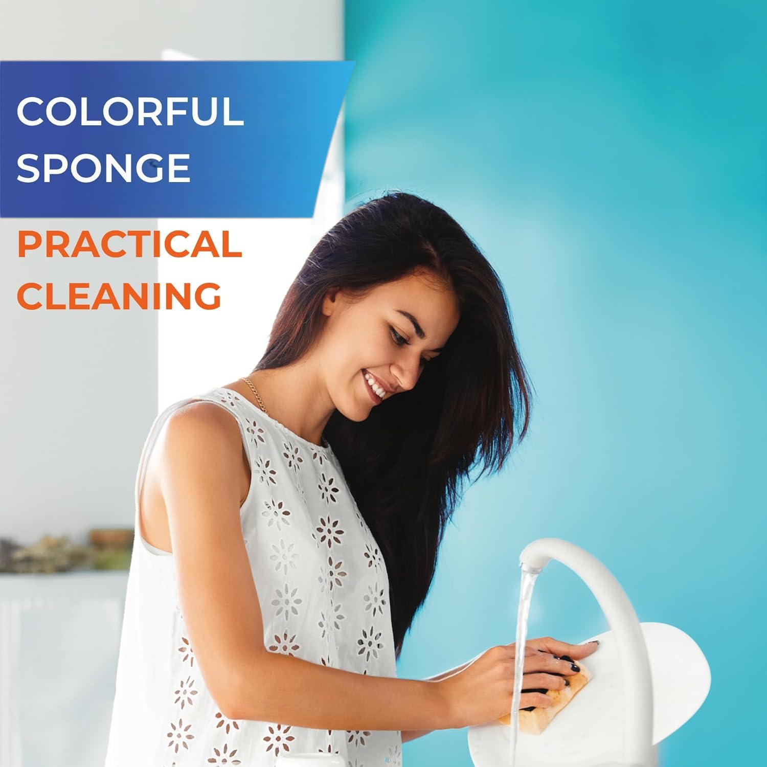 Home Cleaning Kit with Force Spin Mop Microfiber Cloths Sponges Scourers Window Cleaner Supplies Set