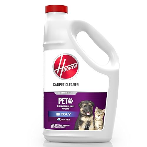 Hoover Oxy Pet Carpet Cleaner Solution, 116 oz., Ocean Breeze Scent, Deep Cleaning Carpet Shampoo Solution, Eliminates Urine Stains and Odors, Pair
