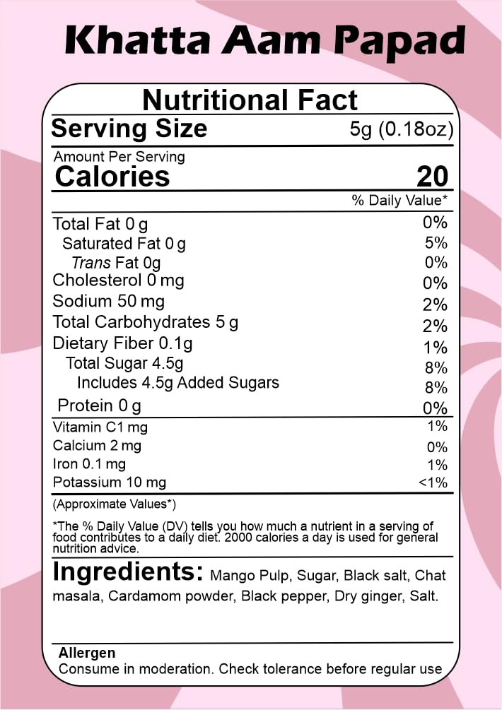 SMIBZE Natural Khatta Aam Papad 100 GM (Pack of 1) SMIBZE