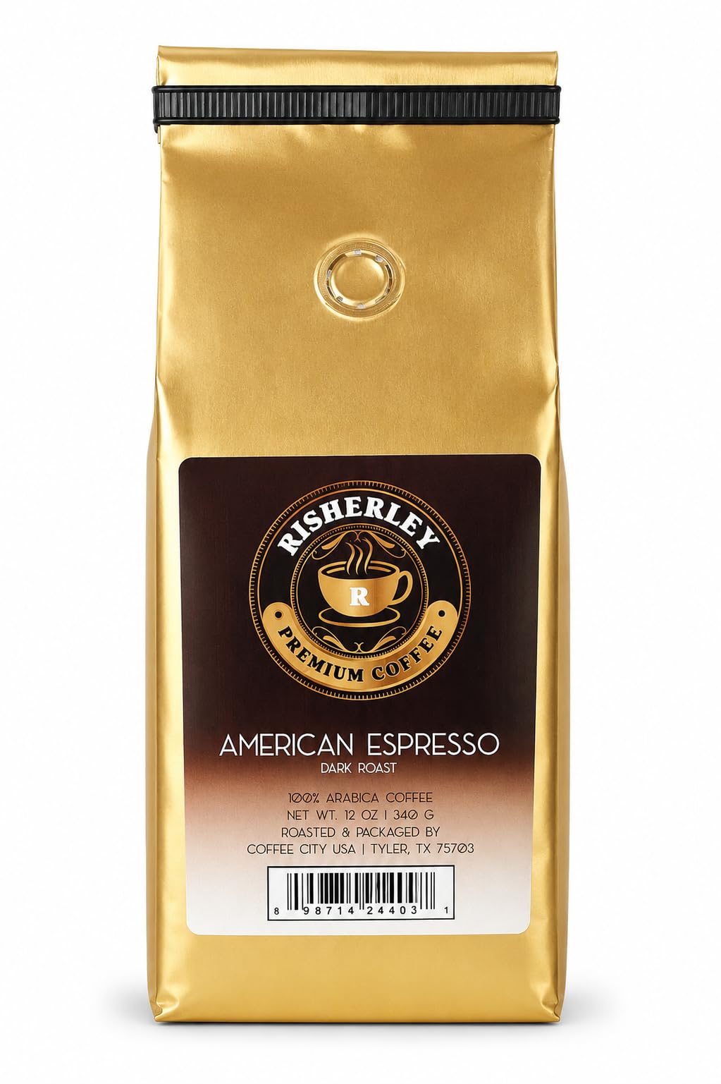 Risherley Premium Ground Coffee - Gourmet Arabica Blend, Fresh Roasted, Smooth Rich Flavor,Dark Roast, Low Acidity, Perfect for Drip, French Press