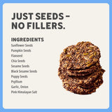 ELLA’S FLATS® Everything All Seed Savory Crisps - All Natural, Gluten Free, Good Source of Protein, High Fiber, Vegan and Keto Friendly (3 Pack)