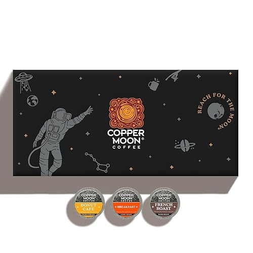 Copper Moon Single Serve Coffee Pods for Keurig K-Cup Brewers, Variety Pack (Breakfast, Donut Cafe, French Roast), 60 Count