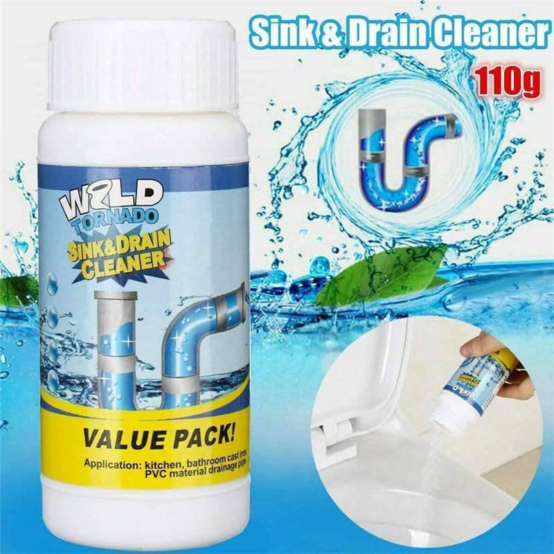 Hogitpe Wild Tornado Sink and Drain Cleaner, Fast Foaming Sink Cleaner for Kitchen Bathroom & Toilet Pipeline Quick Cleaning Tool (4PCS)