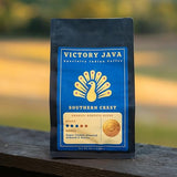 Southern Crest - Arabica and Robusta Blend, Medium-Dark Roast Coffee, Whole Bean, 12 oz Bag, Low Acid Espresso, Rich and Full Bodied, Specialty-Grade