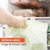 Full Circle Compostable Zipper Bags - Sandwich Size, 100ct, 4 Boxes of 25 - Plant-Based & Plastic-Free, No Microplastics, Leak-Resistant, Resealable