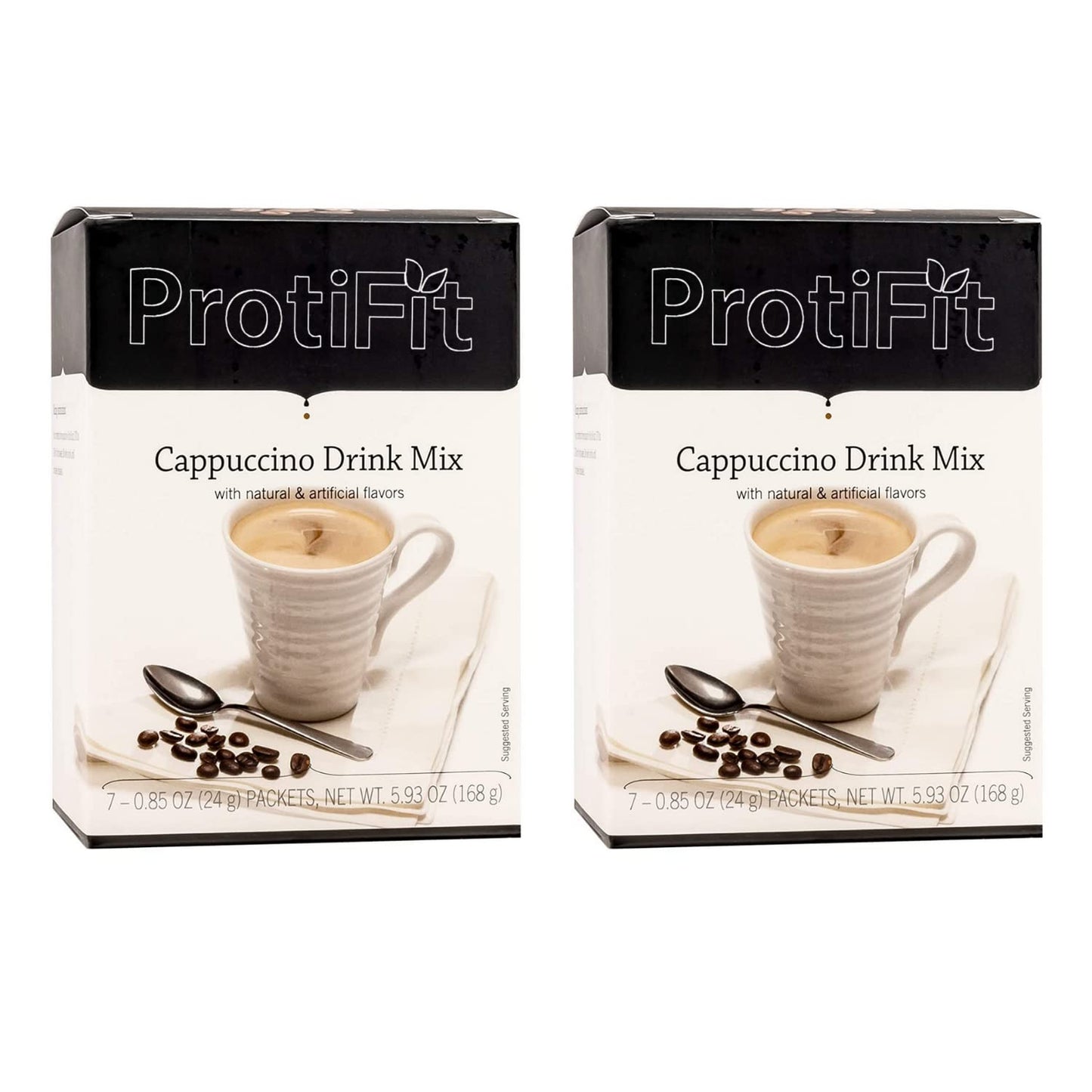 ProtiFit - High Protein Decaf Cappuccino Drink Mix,15g Protein, Low Calorie, Low Carb, Low Fat, Low Sugar, Cholesterol Free, Ideal Protein Compatible
