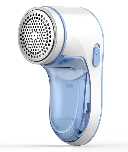 Fabric Shaver, Lint Remover for Clothes, Effectively and Quickly Remove Pills, Sweater Shaver with Stainless Steel 3-Leaf Blades and Safety Lock