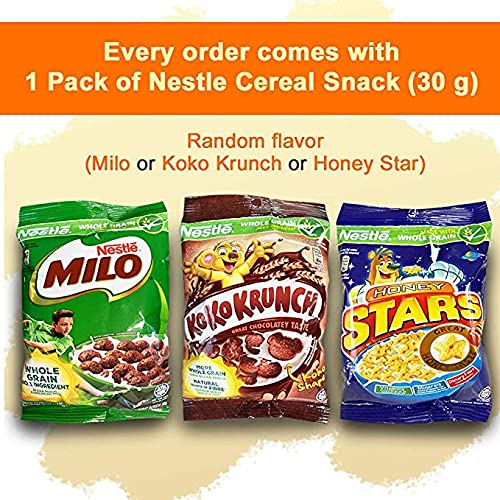 Nestum All Family 3-in-1 Instant Ce'real Milk Drink and 1-Pack Nestle Ce'real Snack Bundle (Milo or Koko Krunch or Honey Star, 30 g) - Low Fat Milk