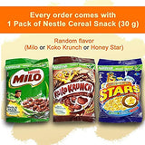Nestum All Family 3-in-1 Instant Ce'real Milk Drink and 1-Pack Nestle Ce'real Snack Bundle (Milo or Koko Krunch or Honey Star, 30 g) - Low Fat Milk