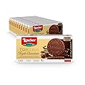 Loacker Tortina Triple Chocolate - Individually Wrapped Premium Dark Chocolate Enrobed Crispy Cocoa Wafer Tartlets with Cocoa Cream Filling - Pack
