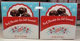 Trader Joe's Dark Chocolate Sea Salt Caramels Holiday Box 2.1oz 60g (Two Boxes)