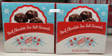 Trader Joe's Dark Chocolate Sea Salt Caramels Holiday Box 2.1oz 60g (Two Boxes)