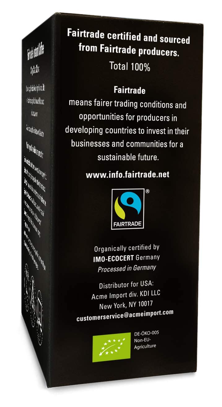 Mount Hagen 25 Count Single Serve Instant Decaf Coffee Packets - 1 Pack | Decaffeinated Organic Medium Roast Arabica Beans | Eco-friendly, Fair-Trade