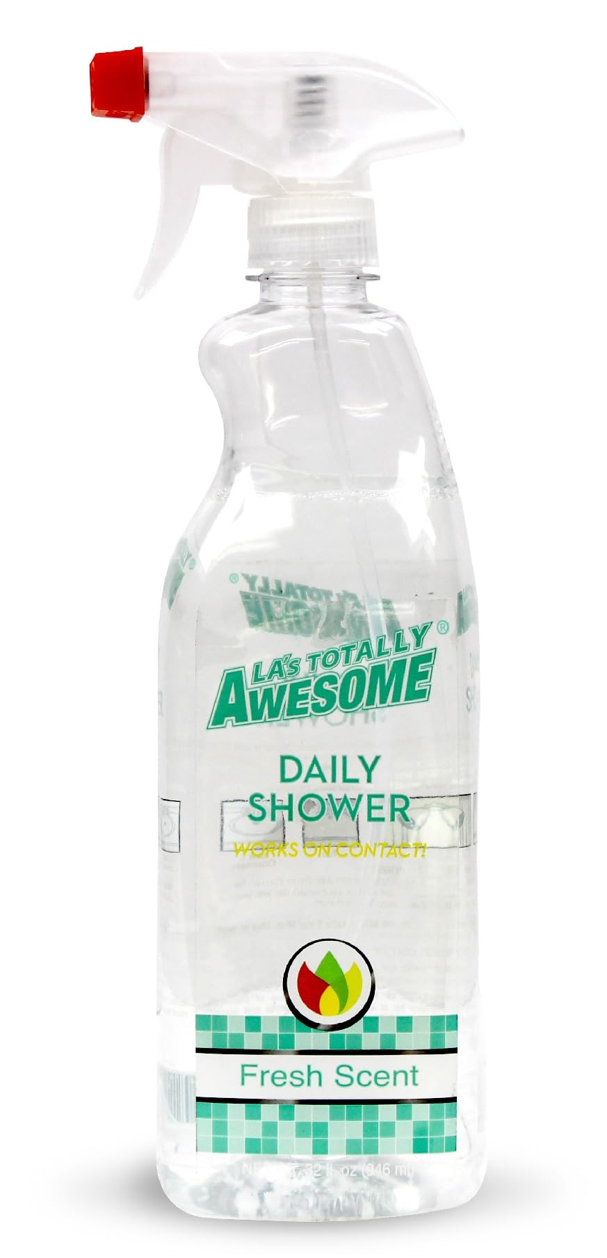 La's Totally Awesome Daily Shower Cleaner Spray, For Showers, Tubs and more, Plant-Derived Formula, 32 Fl Oz (Pack of 4)