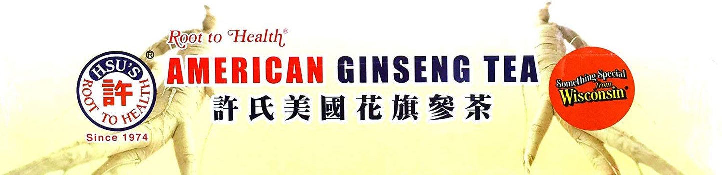 Hsu's Root to Health American Ginseng Tea, 40 Teabags (2x20 Teabags)