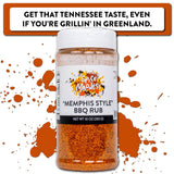 Spice Madness - 4-PC TASTE OF AMERICA BUNDLE - Premium BBQ Spice Rubs - Authentic American Flavors - St. Louis, Memphis, Kentucky Bourbon, Kansas City