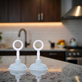 2 Pcs Blue Sink Plunger,Bathroom Small Drain Plunger Portable Kitchen Sink Drains Suction Cup Liquid Plumber Clog Remover Easy To Unclog,Drain