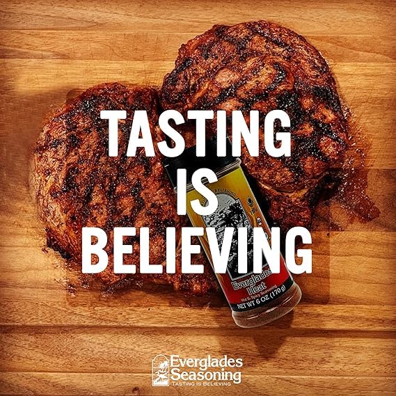 Everglades Heat Seasoning - Spicy Blend for Wings, Fish & Fries - 6 oz (Pack of 2)