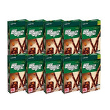 Lotte Pepero Almond | 32g | 10 Boxes, Korean Snack, Korean Pocky, Chocolate Coating with Almond Crumbs, ???
