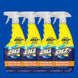 Biz Laundry Stain Remover Pre-Treat Spray, 16 oz Bottles (Pack of 4), Powerful Stain-Fighting Formula for Everyday Laundry