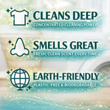 Rella Magical Laundry Detergent Sheets, 120 Loads | Dissolves Fast, Lifts Stains, Gentle on Skin | Heavy Jug Free, Plastic Free, Forever Chemical Free