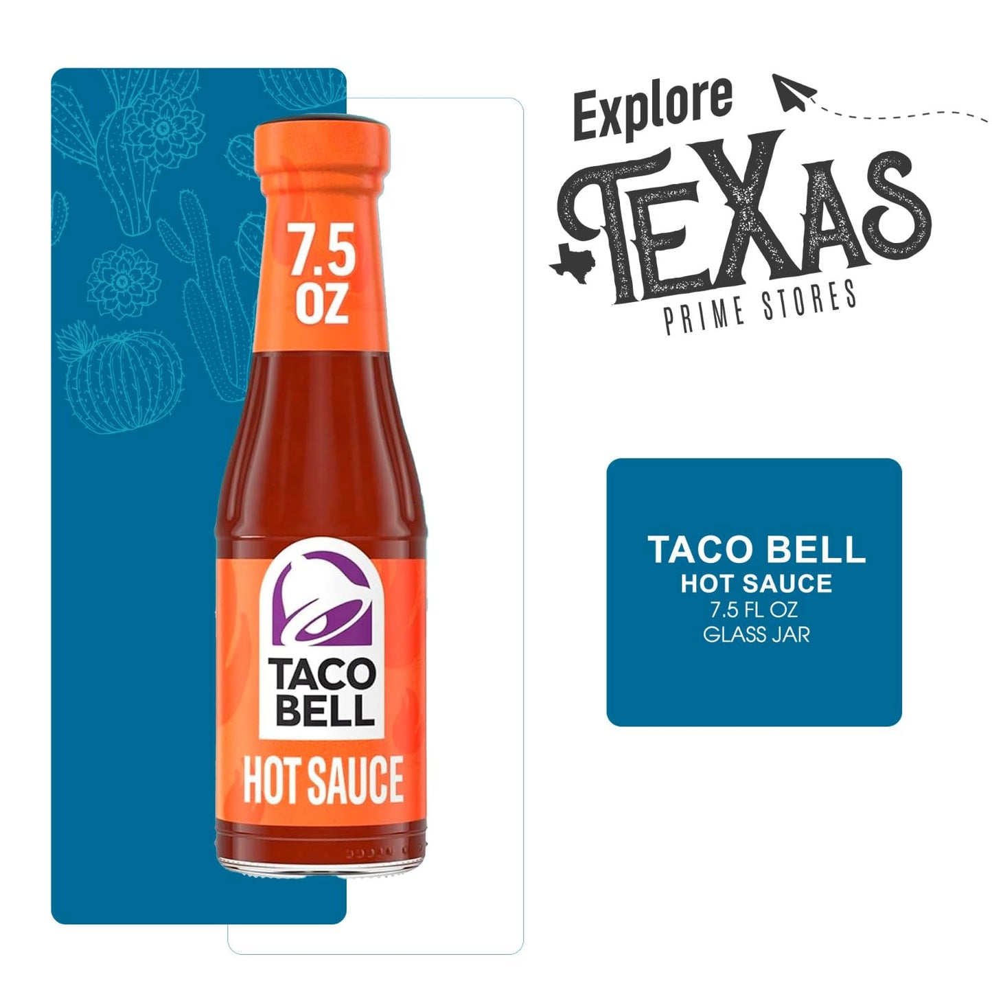 Taco Bell - Lavinia Essential Bundle: 12-Pack of Hot Sauce, 7.5 oz Glass Bottle + 1 Utility Prop.