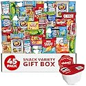 Snack Box Care Package Gift Box 45 Count - Large Variety Snack & Treats for College Students, Adults, Kids, and Office Treats - Zisbers