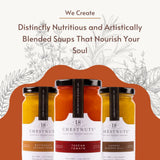 18 Chestnuts Plant Based Soup - Carrot Ginger Dill, Tuscan Tomato, and Butternut Squash Pear Soup Bundle, Plant Based & Gluten Free - 3 Jars (16oz)