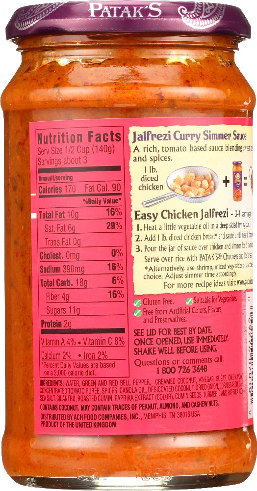 Patak's Jalfrezi Sauce, 14.5-Ounce (Pack of 6) ( Value Bulk Multi-pack)
