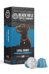 Black Rifle Coffee Company 30 Loyal Spirit Espresso Capsules - Light Roast, Nutty Citrus & Caramel, Nespresso® OriginalLine Compatible