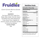 Fruidles 27" Inche Giant Gummy Rattle Snake Candy, Assorted Fruit Flavors, Allergy Friendly, Non-GMO, No Artificial Sweeteners (5 Pounds (Bulk))