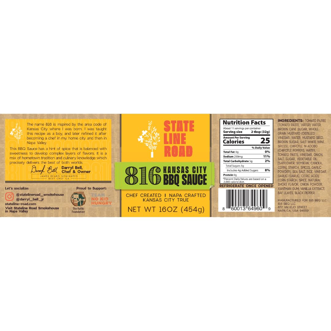 Stateline Road 816 Kansas City BBQ Sauce