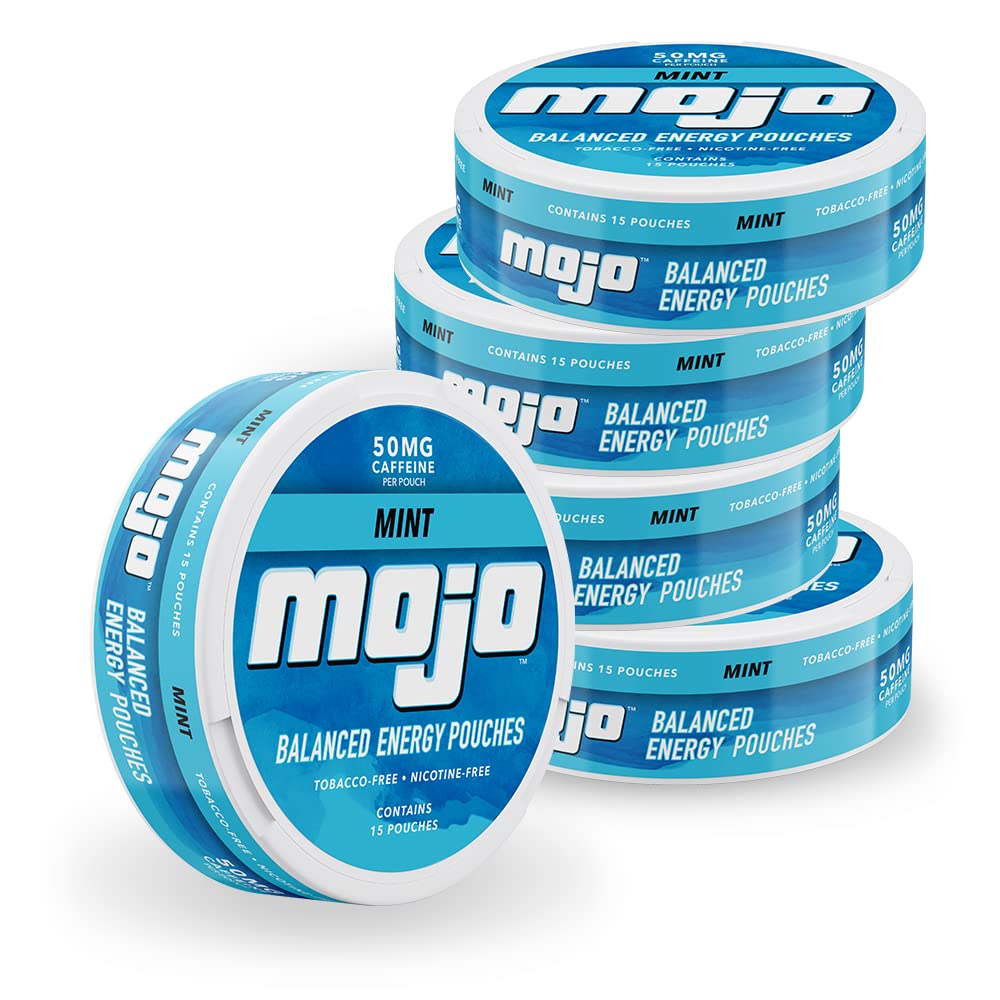 Mojo™ Balanced Energy Pouches | Healthier Energy Drink Alternative |Zero Sugar & Calorie-Free with Ginseng, Yerba Mate, B-Vitamins, and Amino Acids |