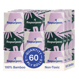 Repurpose 100% Bamboo Toilet Paper, 3-Ply, Tree-Free, Plastic-Free, FSC Certified, Septic Safe, Fast Dissolving, RV-Friendly, 60 Rolls (300