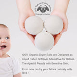 Budieggs Wool Dryer Balls Organic XL 6-Pack, 100% New Zealand Wool Chemical Free Fabric Softener for 1000+ Loads, Baby Safe & Hypoallergenic, Fabrics