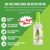 Miss Mary's Lite Margarita Mix, Keto Friendly, Low Sugar Drink Mixer, All Natural Ingredients, Low Calorie, Low Carb, 4 Pack