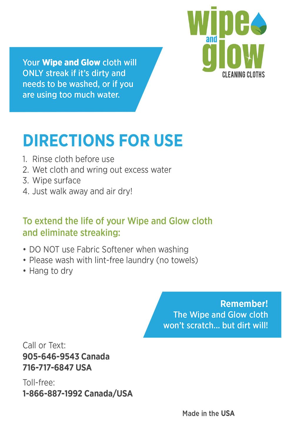Wipe and Glow Cleaning Cloth (5)